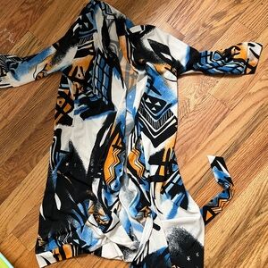 Robert Rodriguez Vibrant Blue and Orange Dress